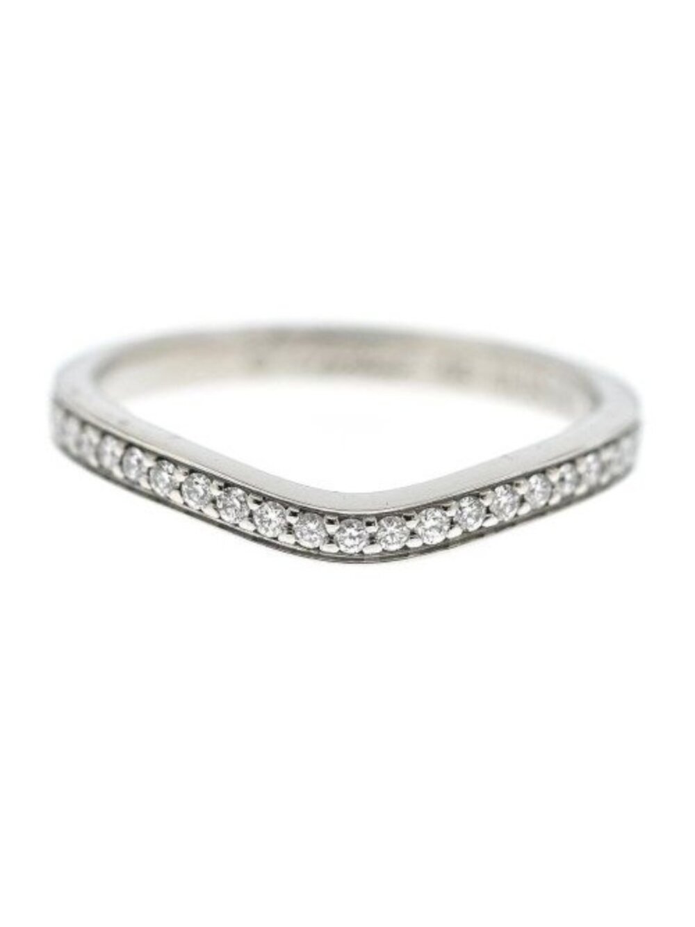 Cartier Ballerina Wedding Ring Semi Pave Half Eternity Diamond New